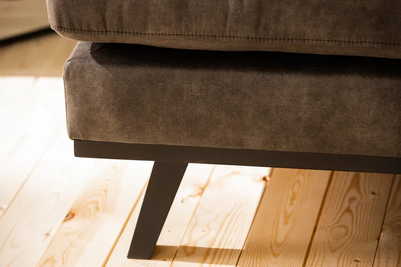 Copenhagen 5-personers Højrevendt U-formet Sofa med Divan og Chaiselong i Kunstlæder - Mørkegrå - Møbler - Sofaer - Lædersofaer