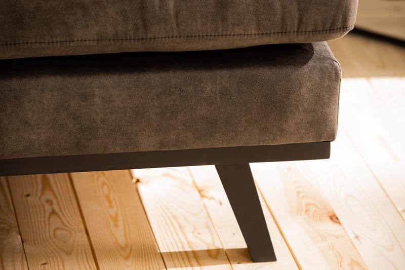 Copenhagen 5-personers Venstrevendt U-formet Sofa med Divan og Chaiselong i Kunstlæder - Mørkegrå - Møbler - Sofaer - Lædersofaer