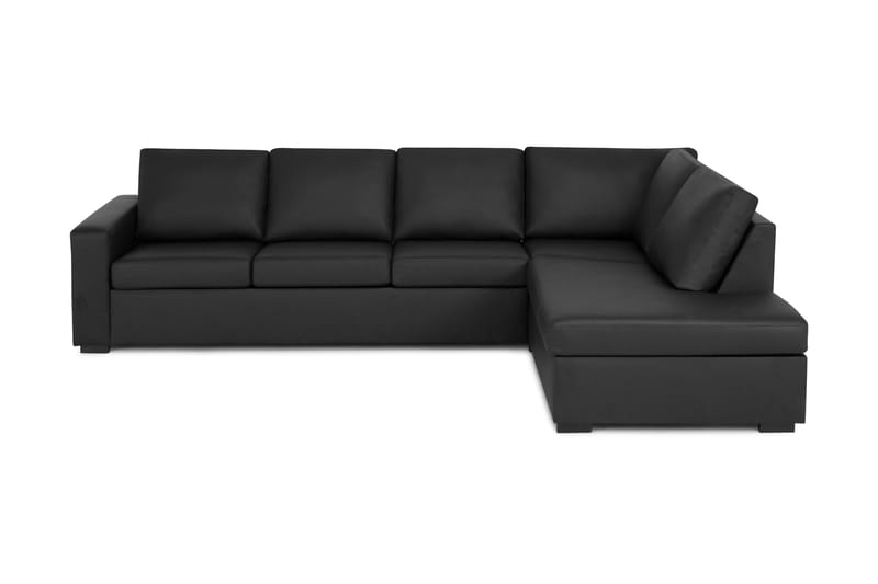 Crazy 3-Pers. Sofa med Chaiselong Højre - Sort - Lædersofaer - 3 personers sofa med chaiselong - Sofa med chaiselong
