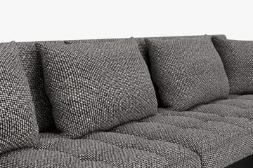 Dynir Stor Hjørnesovesofa Divan med Opbevaring Højre 350 cm - Sort/Grå - Møbler - Sofaer - Lædersofaer