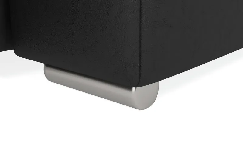 Dynir Stor Hjørnesovesofa Divan med Opbevaring Højre 350 cm - Sort/Grå - Møbler - Sofaer - Lædersofaer