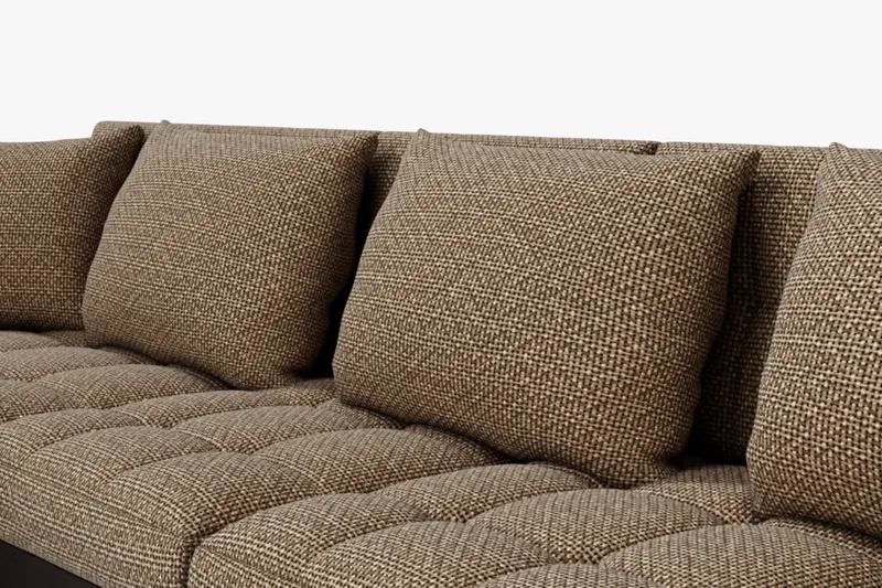 Dynir Stor Hjørnesovesofa Divan med Opbevaring Venstre 350 cm bred - Beige/Brun - Møbler - Sofaer - Lædersofaer