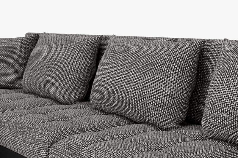 Dynir Stor Hjørnesovesofa Divan med Opbevaring Venstre - Grå/Sort - Møbler - Sofaer - Lædersofaer