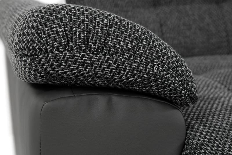 Dynir Stor Hjørnesovesofa Divan med Opbevaring Venstre - Grå/Sort - Møbler - Sofaer - Lædersofaer