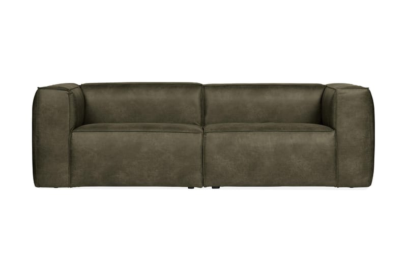 Harlow 3,5-pers Sofa - Grøn - Lædersofaer - 3 personers sofa