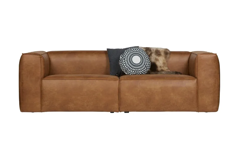 Harlow 3,5-pers Sofa - Cognac - Møbler - Sofaer - Lædersofaer