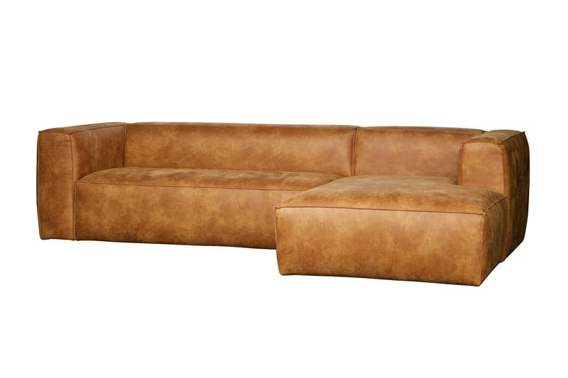 Harlow Divan sofa Højre Ægte læder - Cognac - Møbler - Sofaer - Lædersofaer