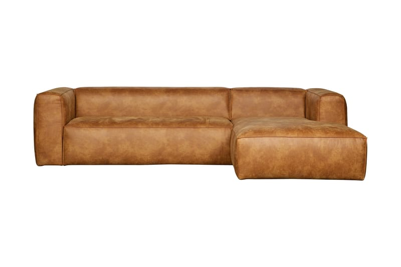Harlow Divan sofa Højre Ægte læder - Cognac - Sofa med chaiselong - Lædersofaer