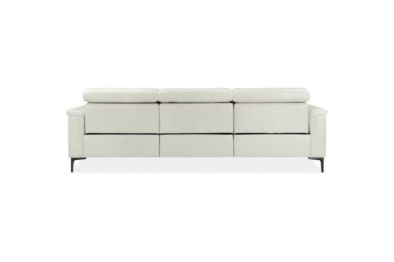 Hjørnesofa 3-personers Lund Creme, PU, Højre elektrisk liggestol - Creme, PU, Højre elektrisk liggestol - Møbler - Sofaer - Lædersofaer