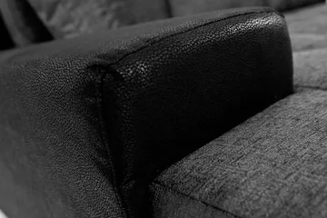 Irja Chaiselong Sovesofa 4-pers Vendbar - Sort - Møbler - Sofaer - Lædersofaer