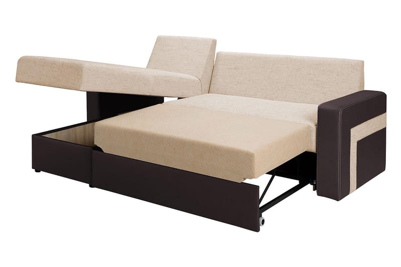 Kold Sovesofa med diva 234x156x82 cm - Møbler - Sofaer - Lædersofaer