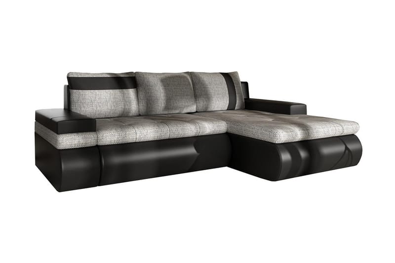 Lavona Chaiselongsovesofa Mini Højre, Sort/Grå