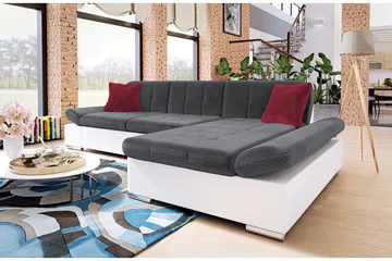 Malwi Sovesofa med diva 278x162x76 cm - Møbler - Sofaer - Lædersofaer