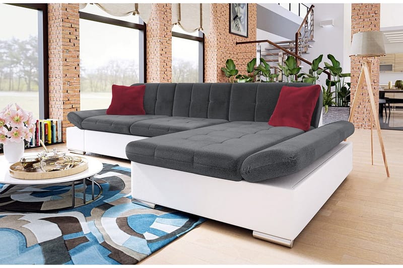 Malwi Sovesofa med diva 278x162x76 cm - Møbler - Sofaer - Lædersofaer