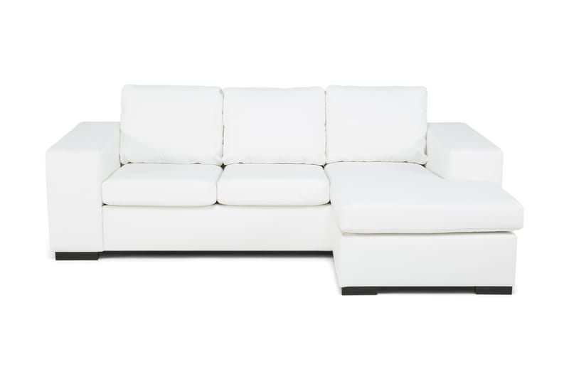 Memphis Divasofa 3-Personer Vendbar Kunstlæder - Hvid - Sofa med chaiselong - Lædersofaer - 3 personers sofa med chaiselong