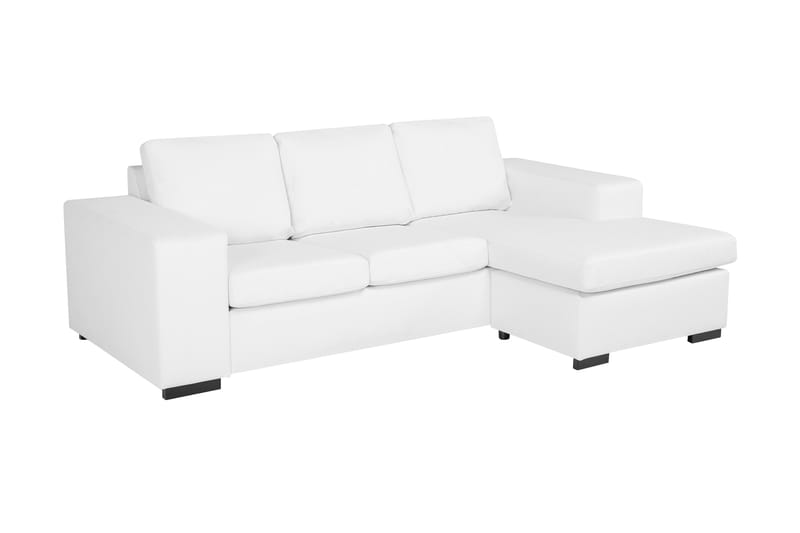 Memphis Divasofa 3-Personer Vendbar Kunstlæder - Hvid - Sofa med chaiselong - Lædersofaer - 3 personers sofa med chaiselong