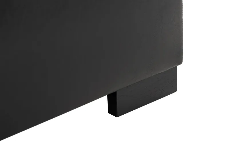 Ocean 5-personers Højrevendt U-formet Large Sofa med Divan og Chaiselong i Kunstlæder/Stof - Grå / Sort - Møbler - Sofaer - Lædersofaer