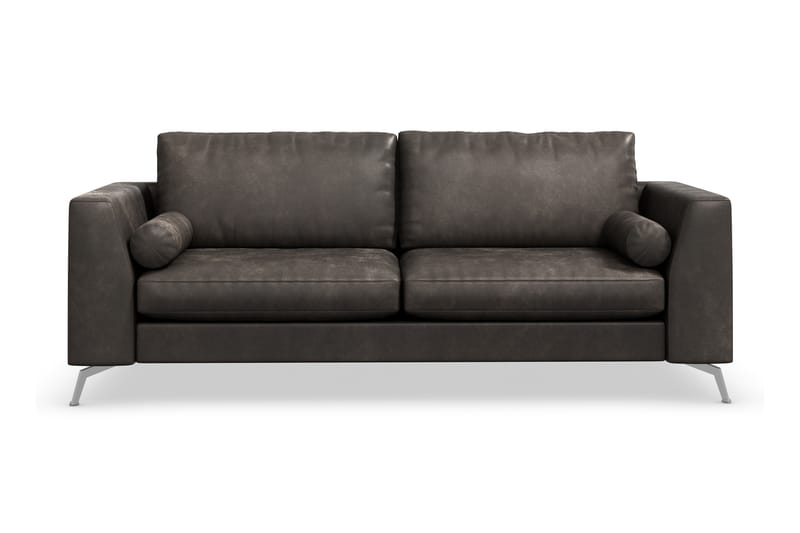 Ocean Lyx 3-Pers. Sofa - Sort/Læder - Lædersofaer - 2 personers sofa