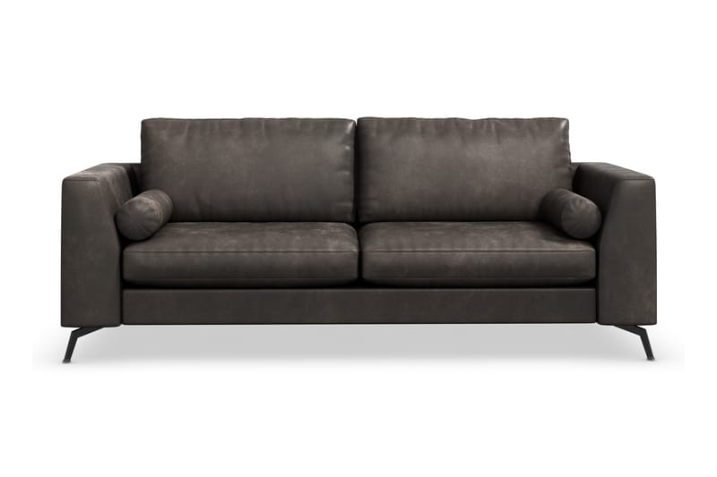 Ocean Lyx 3-Pers. Sofa - Sort/Læder - Lædersofaer - 2 personers sofa