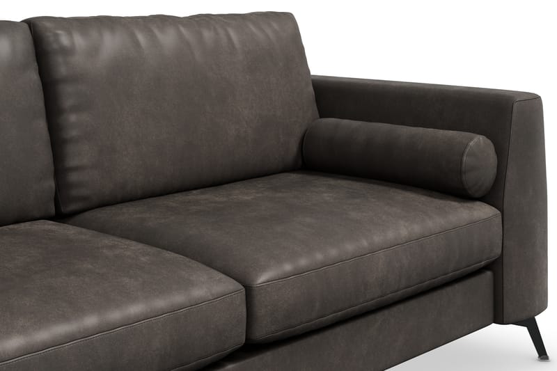 Ocean Lyx 3-Pers. Sofa - Sort/Læder - Lædersofaer - 2 personers sofa