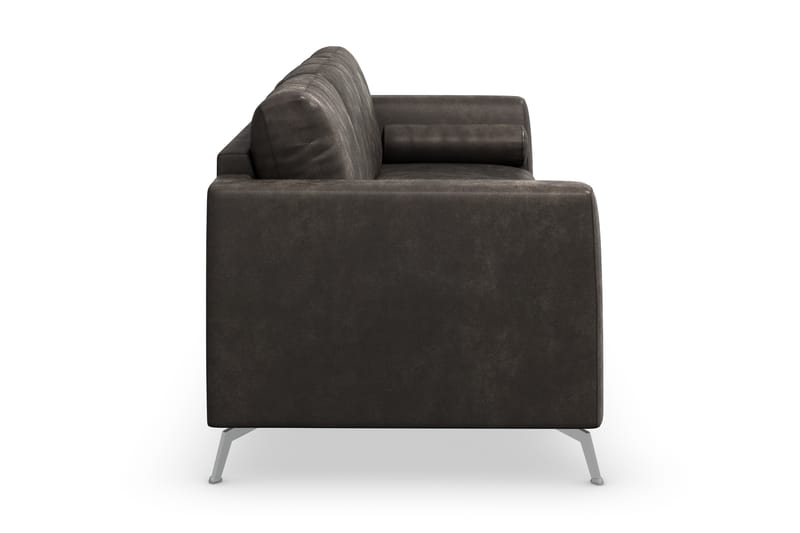 Ocean Lyx 3-personers Sofa i Kunstlæder - Mørkegrå - Møbler - Sofaer - Lædersofaer