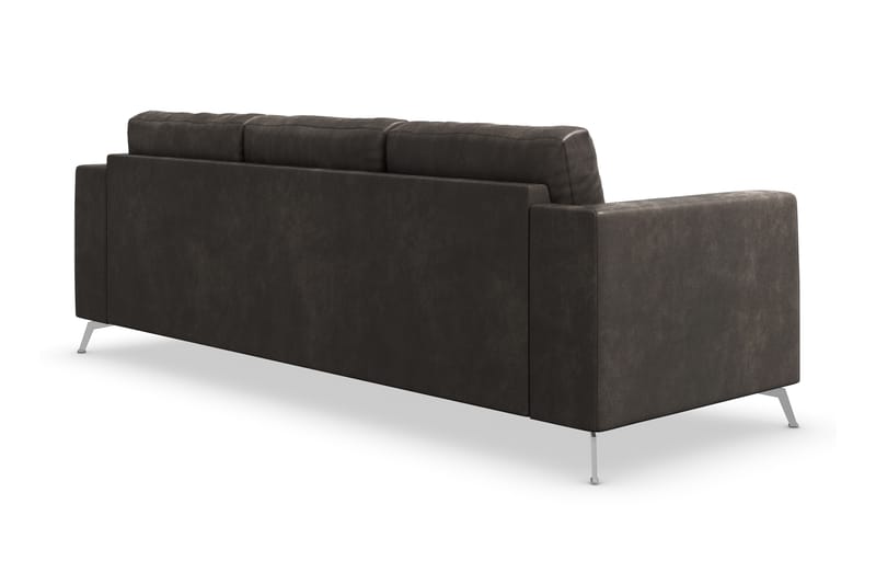 Ocean Lyx 3-personers Sofa i Kunstlæder - Mørkegrå - Møbler - Sofaer - Lædersofaer