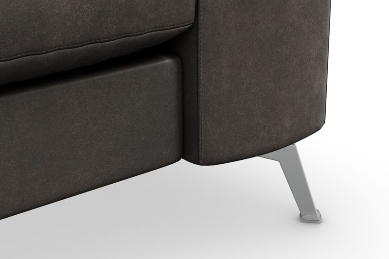 Ocean Lyx 3-personers Sofa i Kunstlæder - Mørkegrå - Møbler - Sofaer - Lædersofaer