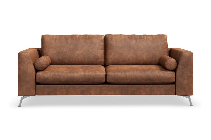 Ocean Lyx 3-Pers. Sofa - Brun/Læder - Lædersofaer - 2 personers sofa