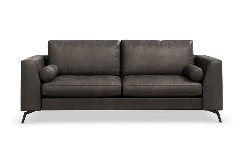 Ocean Lyx 3-personers Sofa i Kunstlæder, Sort