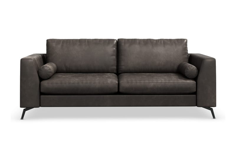 Ocean Lyx 3-personers Sofa i Kunstlæder - Sort - Møbler - Sofaer - 2 personers sofa