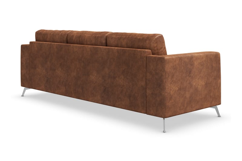 Ocean Lyx 3-personers Sofa i Kunstlæder - Brun - Møbler - Sofaer - 3 personers sofa