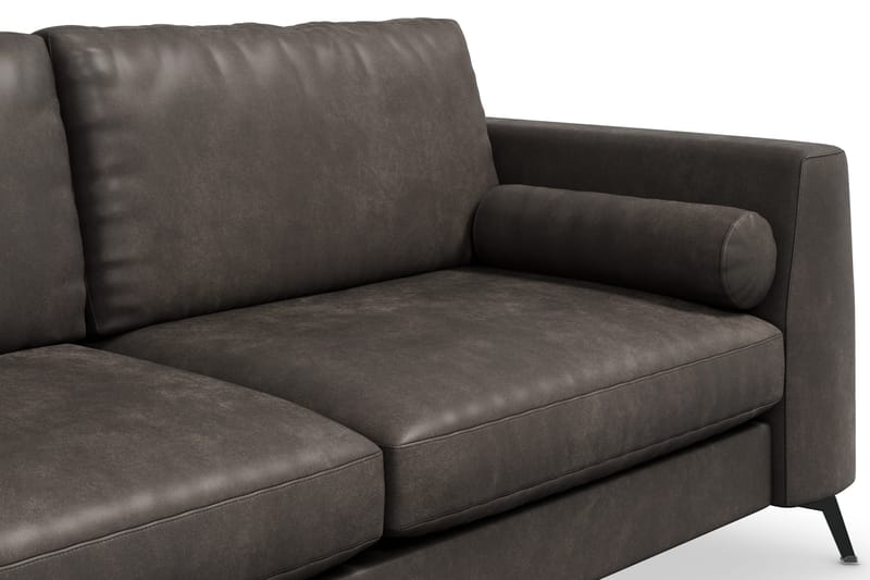 Ocean Lyx 3-personers Sofa i Kunstlæder - Sort - Møbler - Sofaer - 2 personers sofa