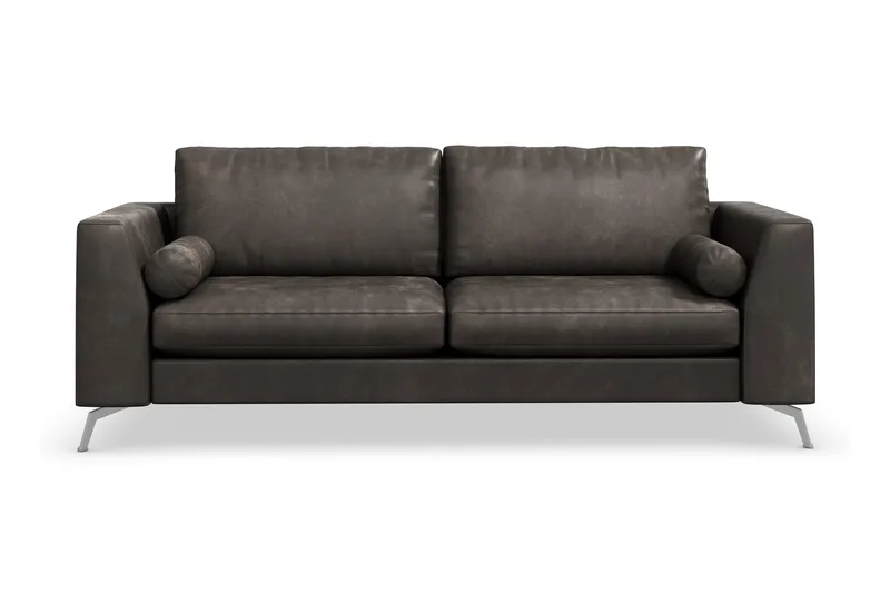 Ocean Lyx 3-personers Sofa i Kunstlæder - Sort - Møbler - Sofaer - 2 personers sofa