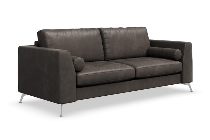 Ocean Lyx 3-personers Sofa i Kunstlæder - Sort - Møbler - Sofaer - 2 personers sofa