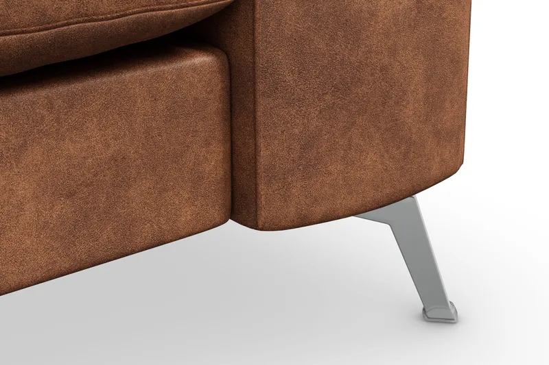 Ocean Lyx 3-personers Sofa i Kunstlæder - Brun - Møbler - Sofaer - 2 personers sofa