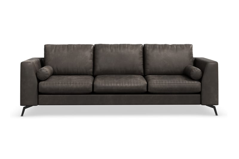 Ocean Lyx 4-Pers. Sofa - Sort/Læder - Lædersofaer - 3 personers sofa