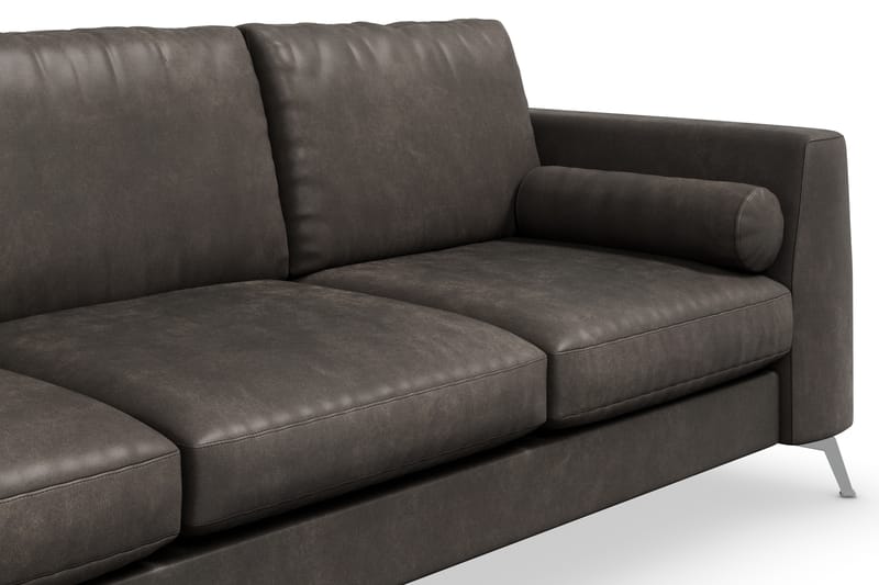 Ocean Lyx 4-Pers. Sofa - Sort/Læder - Lædersofaer - 3 personers sofa