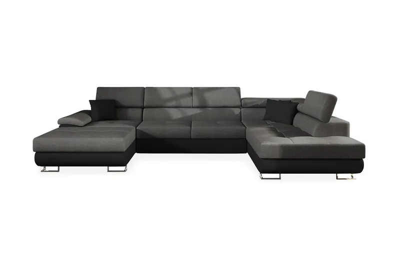 Regina Hjørnesovesofa Højre, Grå/Sort