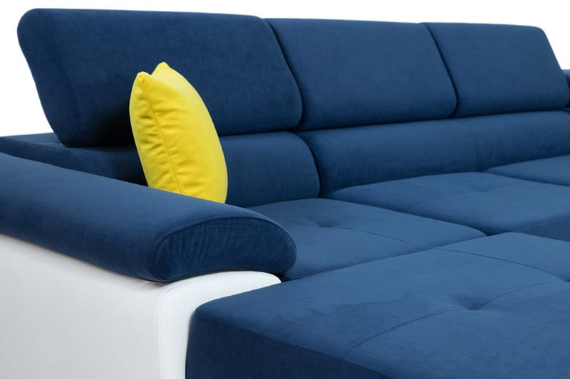 Reginia Hjørnesovesofa Højre - Hvid/Grå - Møbler - Sofaer - Lædersofaer