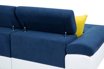 Reginia Hjørnesovesofa Højre - Hvid/Grå - Møbler - Sofaer - Lædersofaer