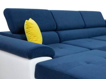 Reginia Hjørnesovesofa Venstre - Grå/Hvid - Møbler - Sofaer - Lædersofaer
