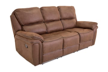 Saranda 3-personers Sofa - Brun - Møbler - Sofaer - Recliner sofaer - 3 personers biograsofa & reclinersofa
