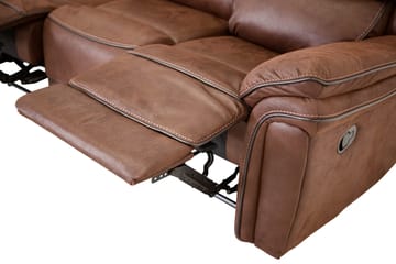 Saranda 3-personers Sofa - Brun - Møbler - Sofaer - Recliner sofaer - 3 personers biograsofa & reclinersofa