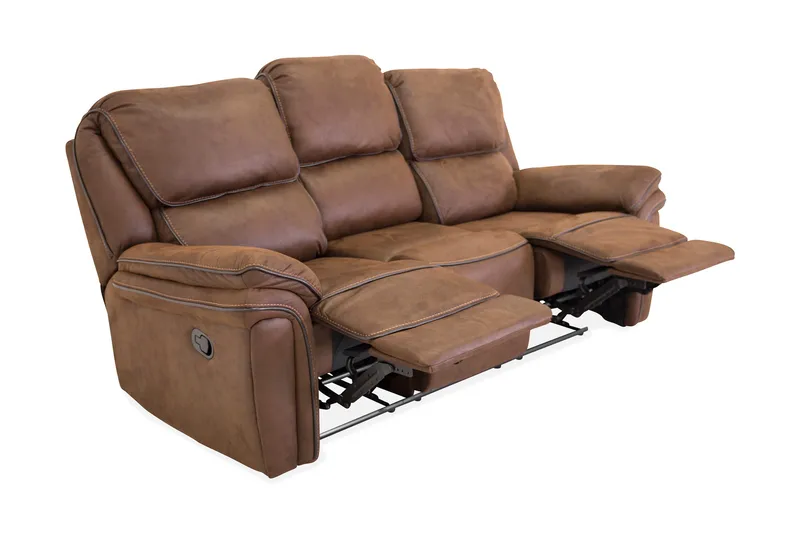 Saranda 3-personers Sofa - Brun - Møbler - Sofaer - Recliner sofaer - 3 personers biograsofa & reclinersofa