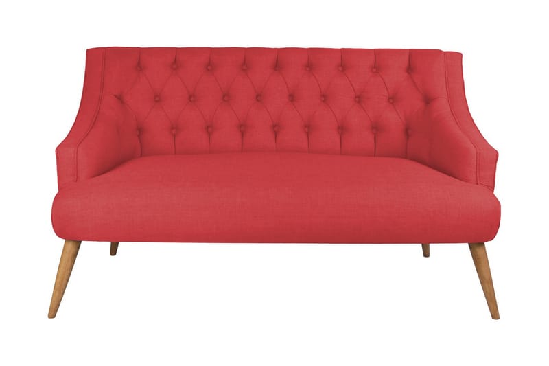 Lamonti 2-personers Sofa - Rød/Natur - 2 personers sofa