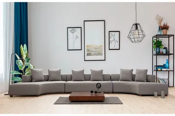 Lasalle Buet Sofa 6-personers - Grå - Møbler - Sofaer