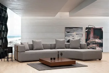 Lasalle Chaiselongsofa 3-personers - Grå - Møbler - Sofaer - 3 personers sofa
