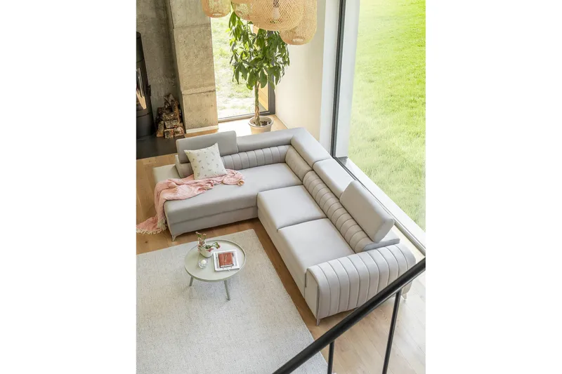 Laurece Chaiselongsofa Venstre - Beige - Møbler - Sofaer - Sovesofaer