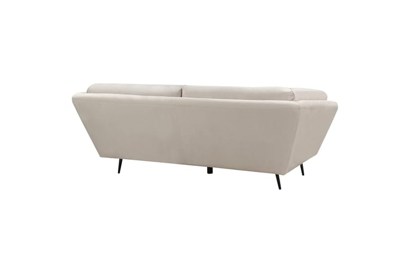 Lenvik Sofa 3-personers - Beige/Sort - Møbler - Sofaer - Velour sofaer