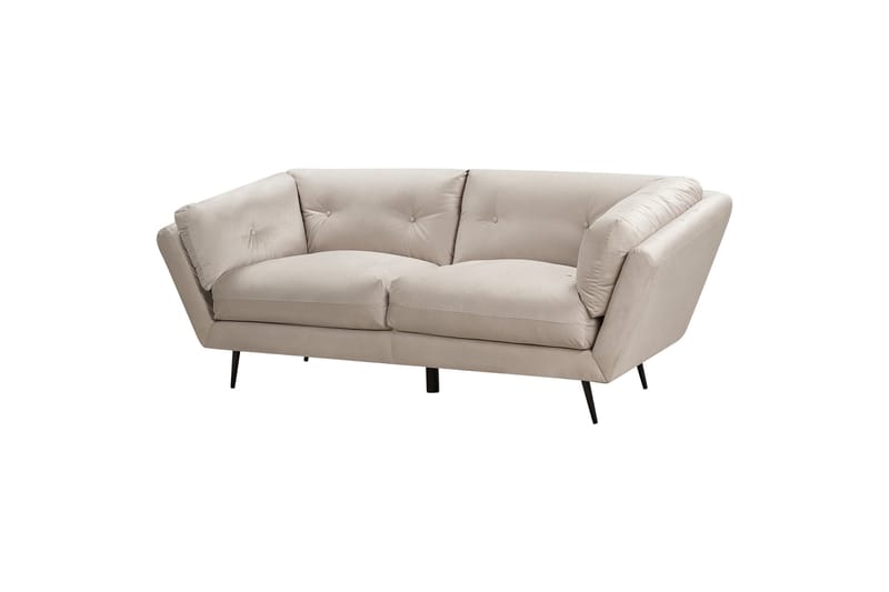 Lenvik Sofa 3-personers - Beige/Sort - Møbler - Sofaer - Velour sofaer